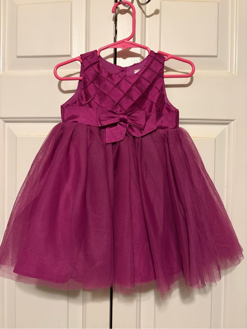 Cherokee Fuchsia Tulle Party Dress with Bow